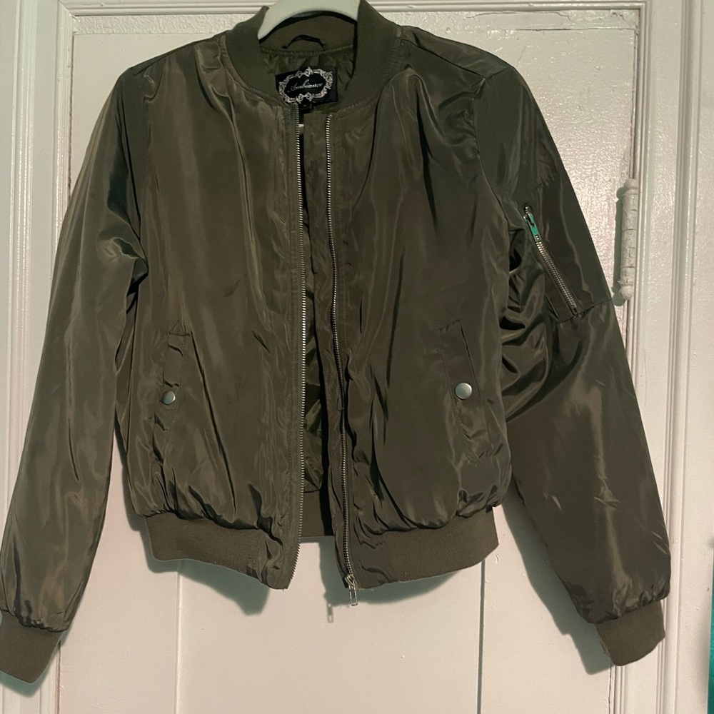 Olive Green Bomber Jacket